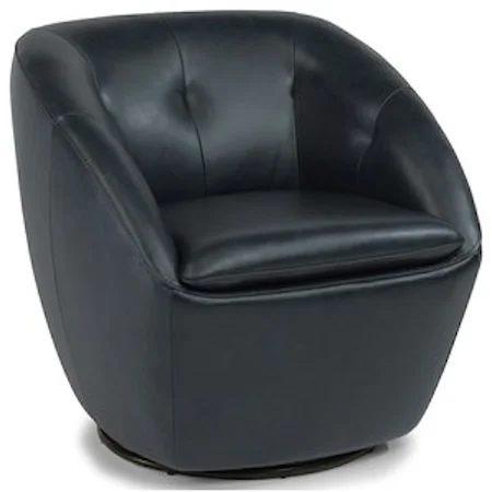 Contemporary Leather Swivel Chair 